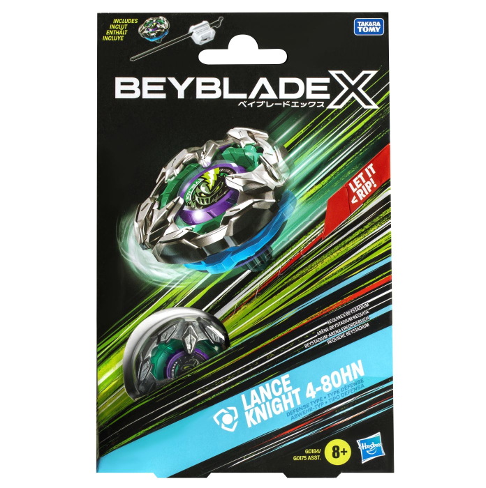 BEYBLADE X LET IT RIP SET LANSATOR SI ROATA LANCE KNIGHT 4-80HN [1]