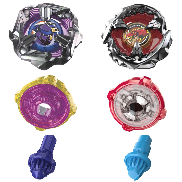 BEYBLADE X PACHET DUO BEAT TYRANNO 4-70Q SI KNIFE SHINOBI 4-80HN [2]