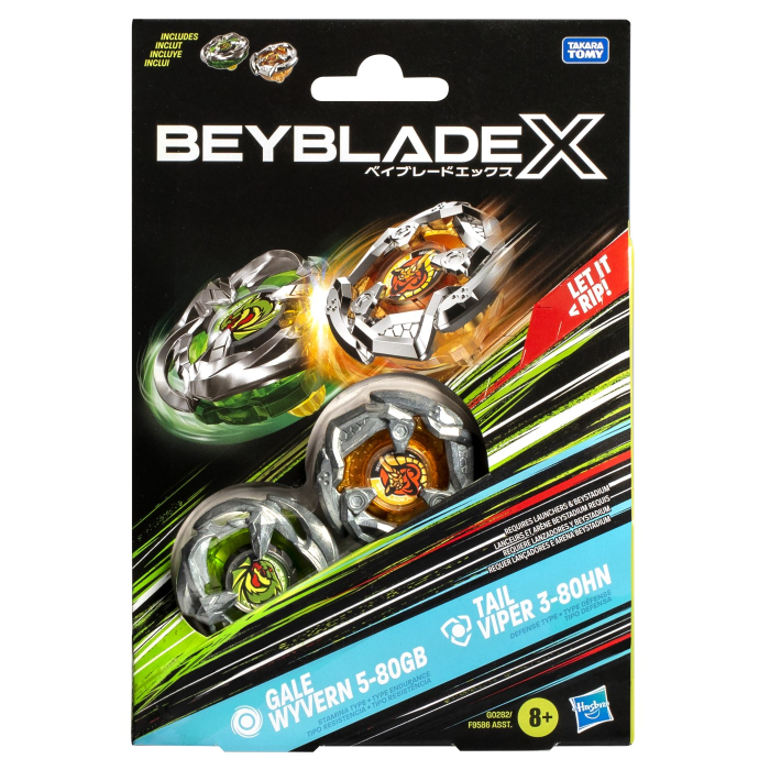 BEYBLADE X PACHET DUO TAIL VIPER 3-80HN SI GALE WYVERN 5-80GB [1]