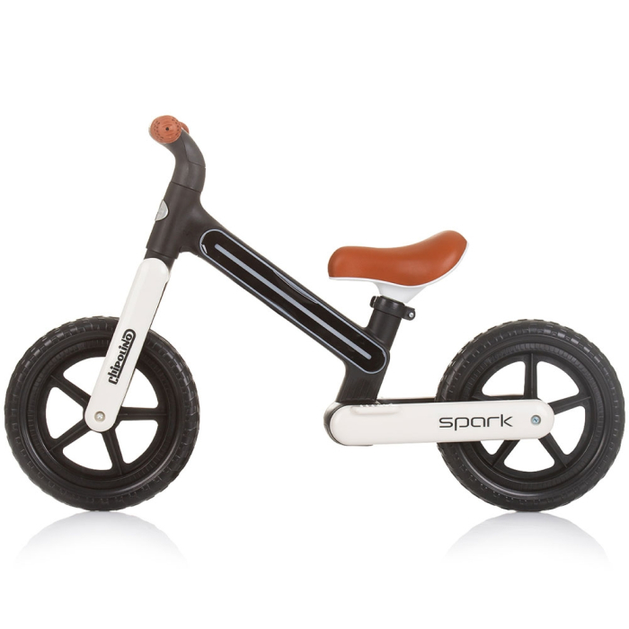 Bicicleta fara pedale Chipolino Spark black white [2]