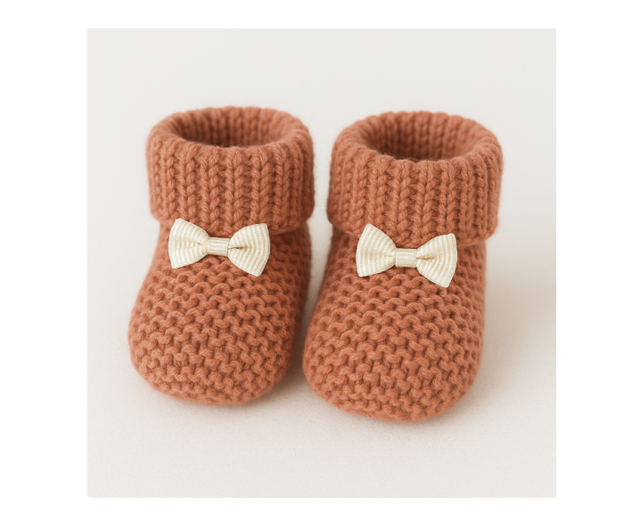 Botosei tricotati, 0-3 luni, Caramiziu [1]