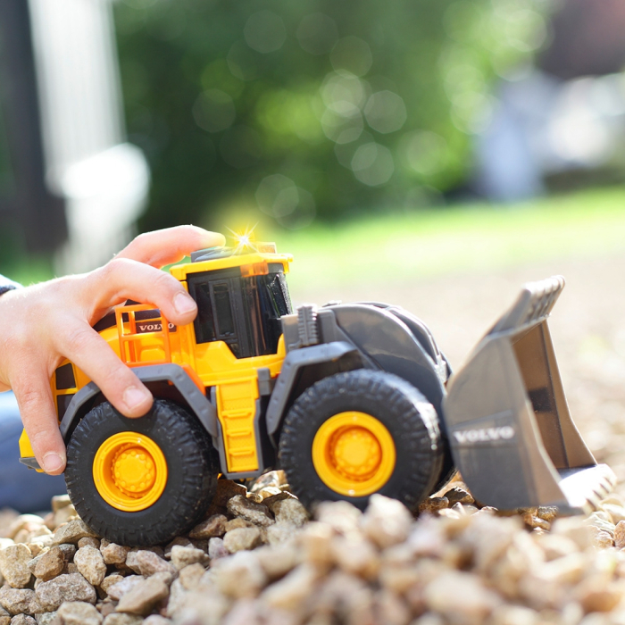 Buldozer Dickie Toys Volvo Wheel Loader 23 cm cu lumini si sunete [6]