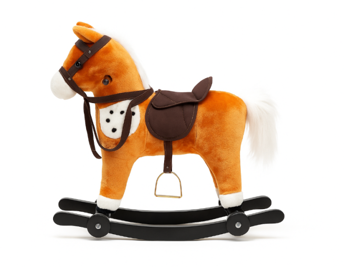 Calut balansoar, 2 in 1, cu rotile, muzical si cu lumini, Bej [1]