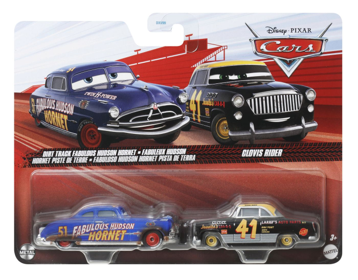CARS3 SET 2 MASINUTE METALICE FABULOUS HUDSON HORNET SI CLOVIS RIDER [1]
