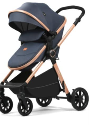 Carucior 2 in 1, Cu Suspensie, Geanta inclusa, Strangere compacta, Maner reversibil, Blue [3]