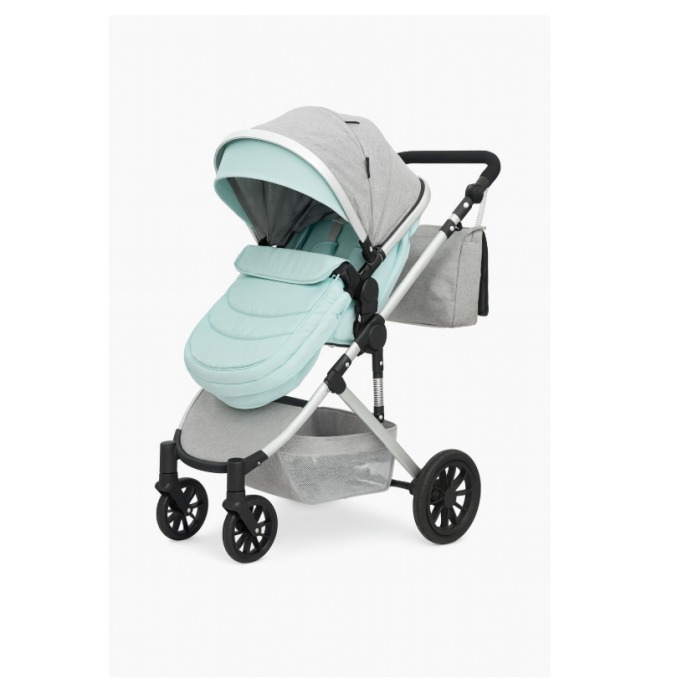 Carucior 2 in 1, Cu suspensii duble, Geanta pentru accesorii, Viziera, vernil [6]