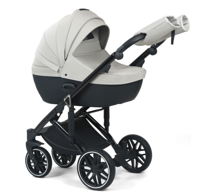 Carucior 3 in 1, 0-36 luni, Colectia Fizio-Lux, Piese distincte, Reversibil, Cu Suspensii, Husa de ploaie si insecte, Manusi de protectie, Eco-piele, Gri [3]