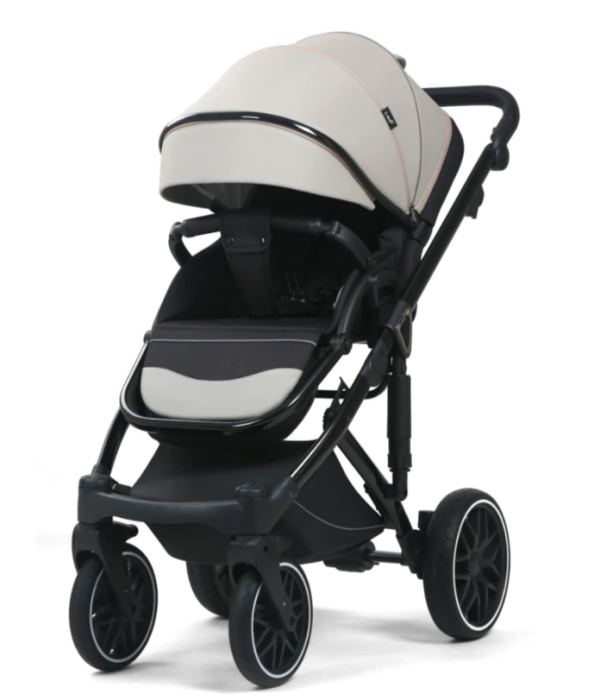 Carucior 3 in 1, 0-36 luni, Colectia Fizio-Lux, Piese distincte, Reversibil, Cu Suspensii, Husa de ploaie si insecte, Manusi de protectie, Eco-piele, Gri [4]