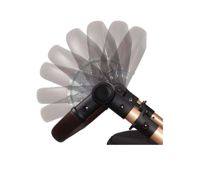 Carucior 3 in 1, Cu landou Reversibil, copertina extensibila, geanta pentru scutece, Belecoo, Cu scoica auto [5]