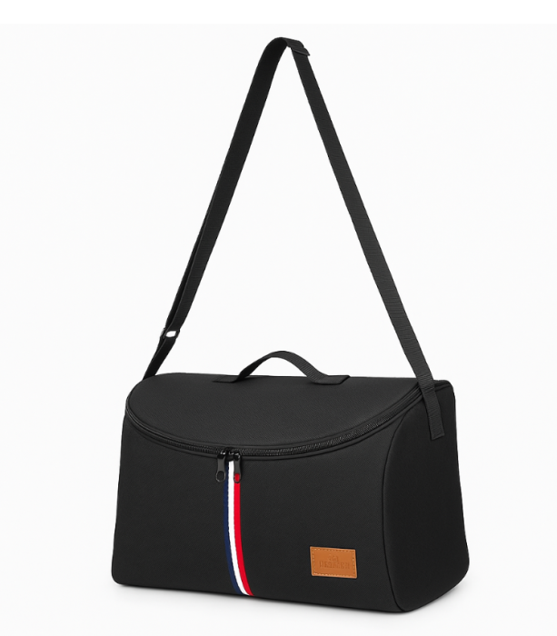 Carucior, 3 in 1, cu suspensii duble si landou reversibil, Element sustinere dublu, L-Sun, Negru [11]