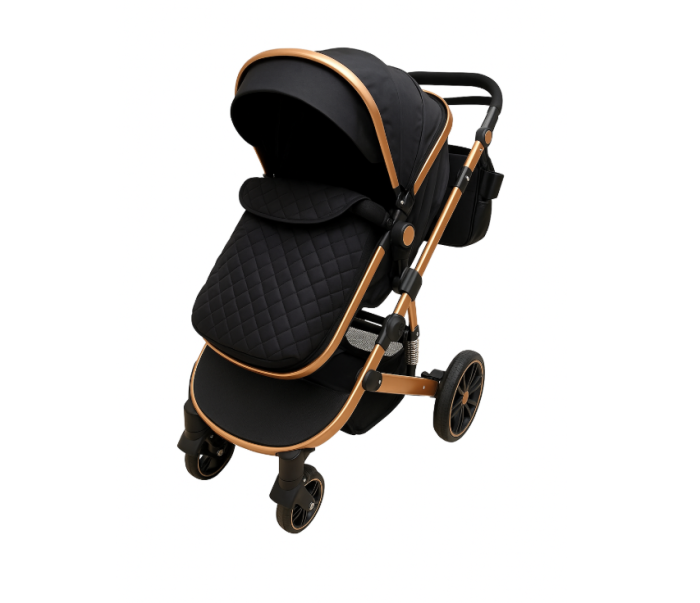 Carucior 3 in 1, dubla suspensie, matlasat, 0-3 ani, Negru [3]