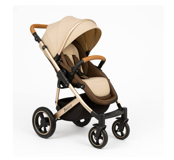 Carucior 3 in 1, Geanta de scutece, Suspensie dinamica, Belecoo [3]