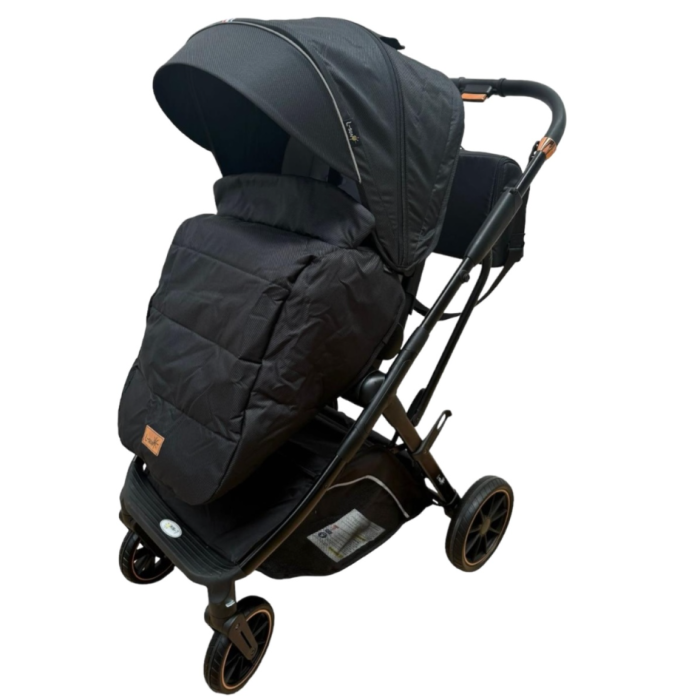 Carucior copii, 0-36 luni, sarcina maxima 22 kg, Landou reversibil, Colectie Lux, Negru [3]