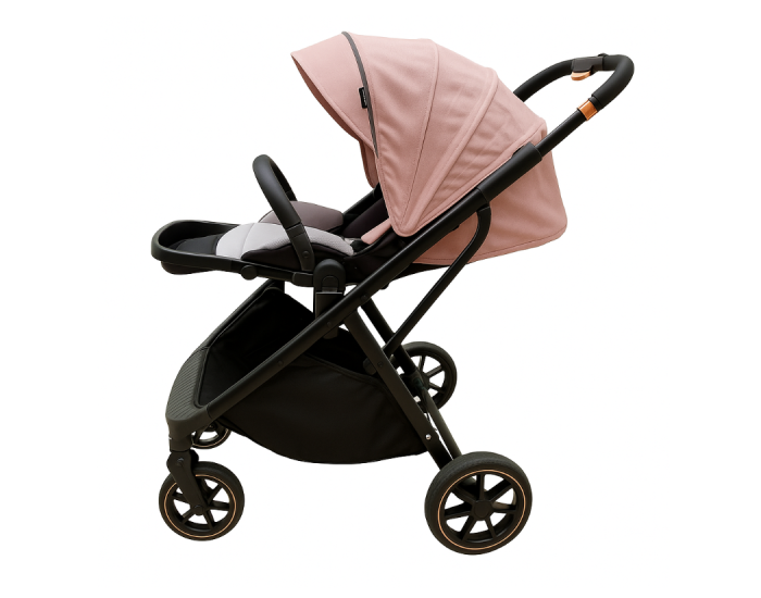 Carucior copii, 0-36 luni, sarcina maxima 22 kg, Landou reversibil, Colectie Lux, Roz [2]