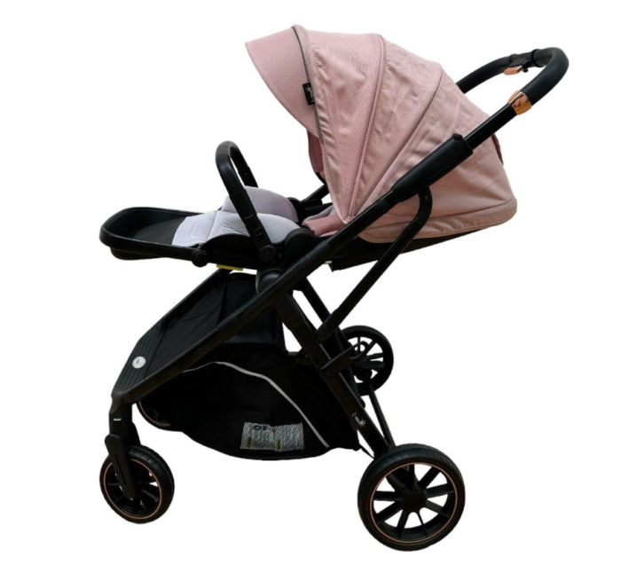 Carucior copii, 0-36 luni, sarcina maxima 22 kg, Landou reversibil, Colectie Lux, Roz [2]