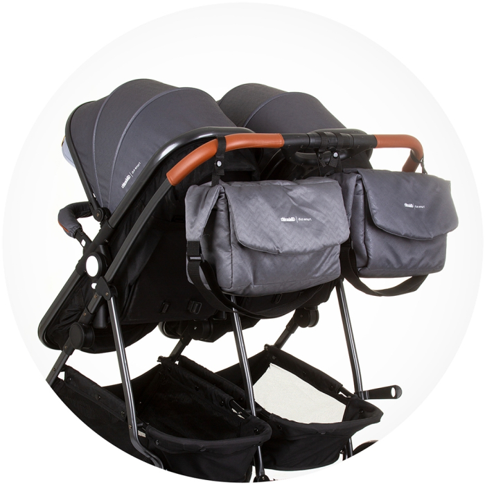 Carucior gemeni Chipolino Duo Smart 2 in 1 silver grey [11]