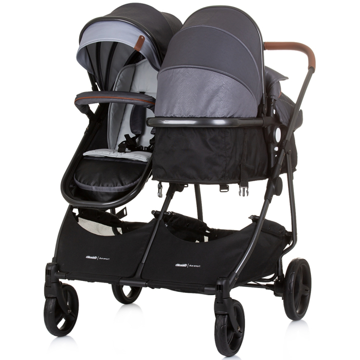 Carucior gemeni Chipolino Duo Smart 2 in 1 silver grey [5]