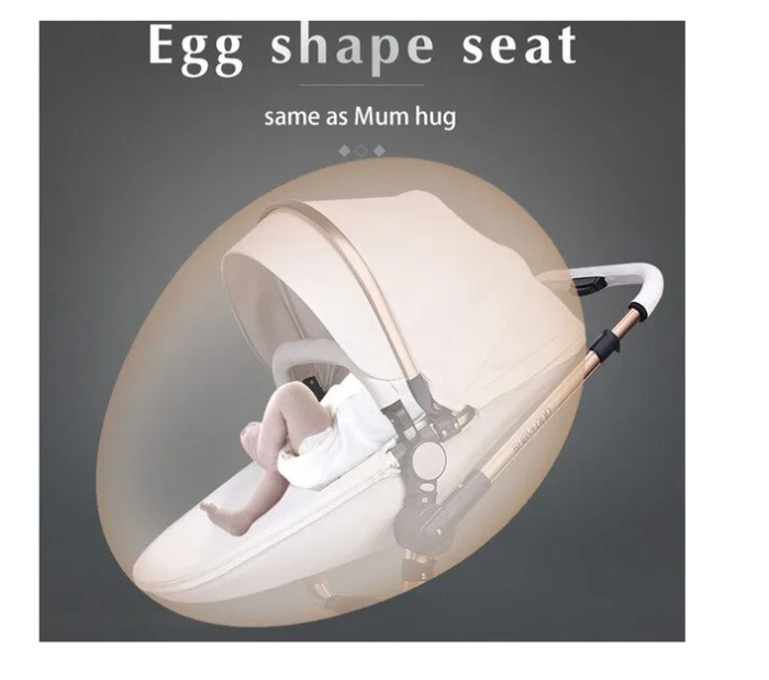 Carucior multifunctional 3 in 1, Forma anatomica, Suspensie dubla si Geanta scutece,  Portocaliu [7]