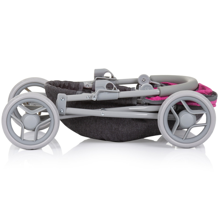 Carucior pentru papusi Chipolino Daisy grey pink linen [3]