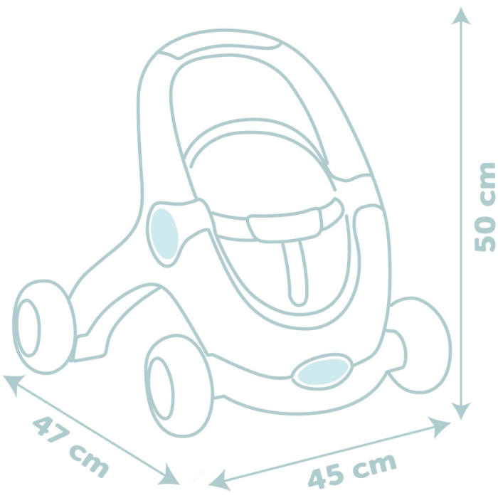 Carucior pentru papusi Smoby Baby Walker 3 in 1 cu papusa [4]
