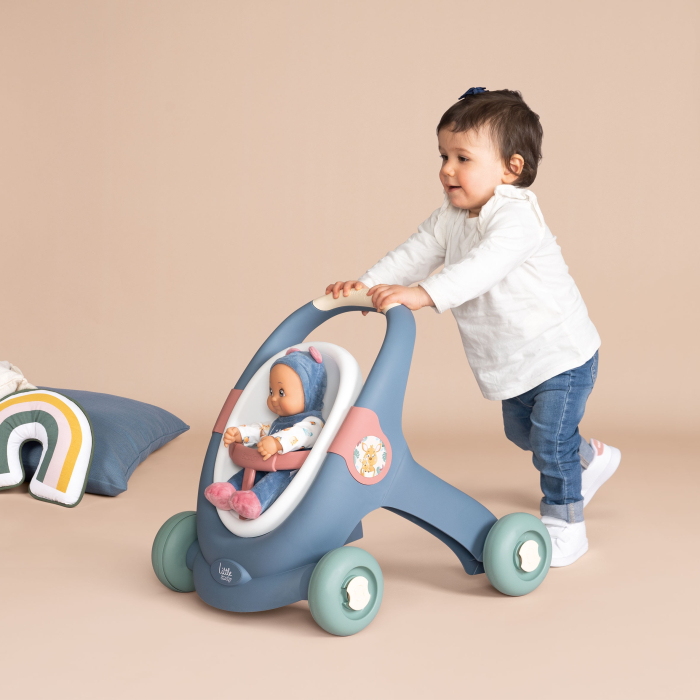 Carucior pentru papusi Smoby Baby Walker 3 in 1 cu papusa [6]