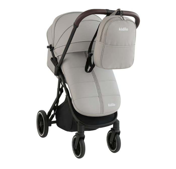 Carucior sport, Kidilo, Pentru toamna-iarna, Husa de picioare, Copertina extensibila, Bej [2]