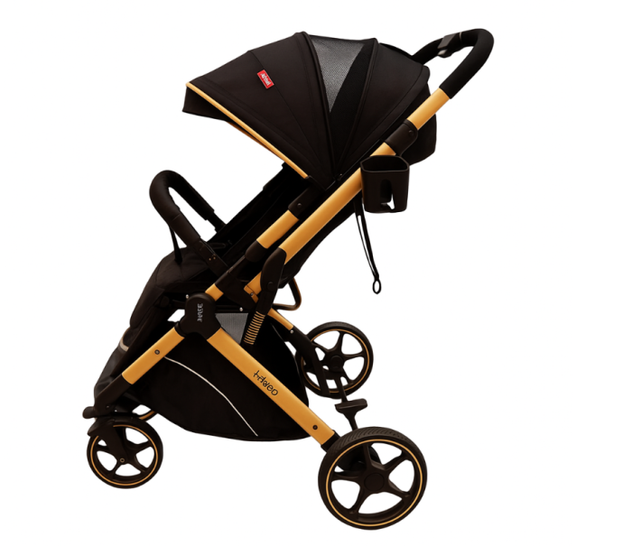 Carucior Sport Pentru Copii, Maner reversibil, Copertina extensibila, Cu suspensii, Recomandat transport par avion,  Negru [2]