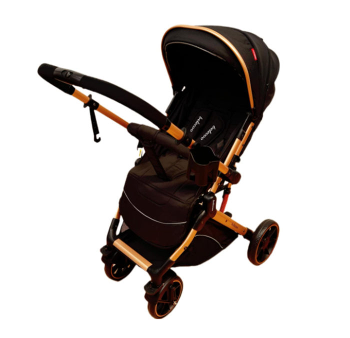 Carucior Sport Pentru Copii, Maner reversibil, Copertina extensibila, Cu suspensii, Recomandat transport par avion,  Negru [5]