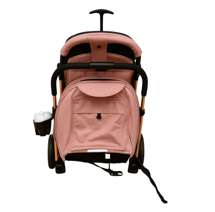 Carucior Sport Pentru Copii, Maner reversibil, Copertina extensibila, Cu suspensii, Recomandat transport par avion, Roz [3]