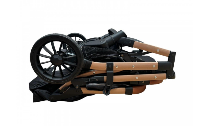 Carucior sport, tip troler, Cu husa de iarna, Geanta pentru scutece, Roti cauciuc, Strangere ultracompacta, Verde [4]