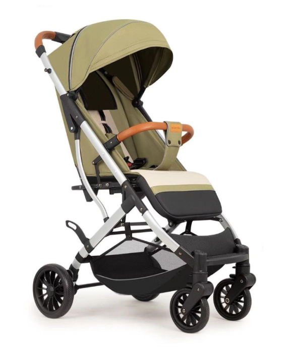 Carucior sport, tip troler, Cu husa de iarna, Geanta pentru scutece, Roti cauciuc, Strangere ultracompacta, Verde [3]