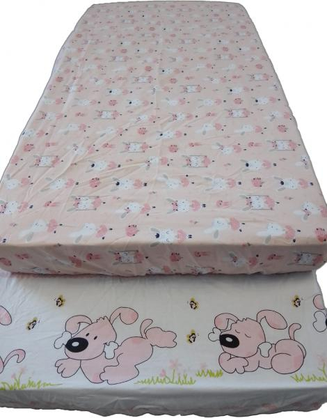 Cearceaf Imprimat cu Elastic Roz 140X70 [2]