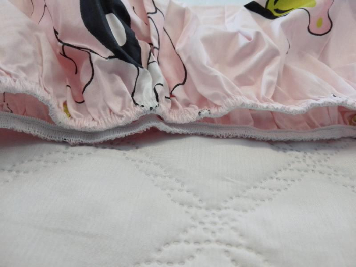 Cearceaf Imprimat cu Elastic Roz 160X80 [3]