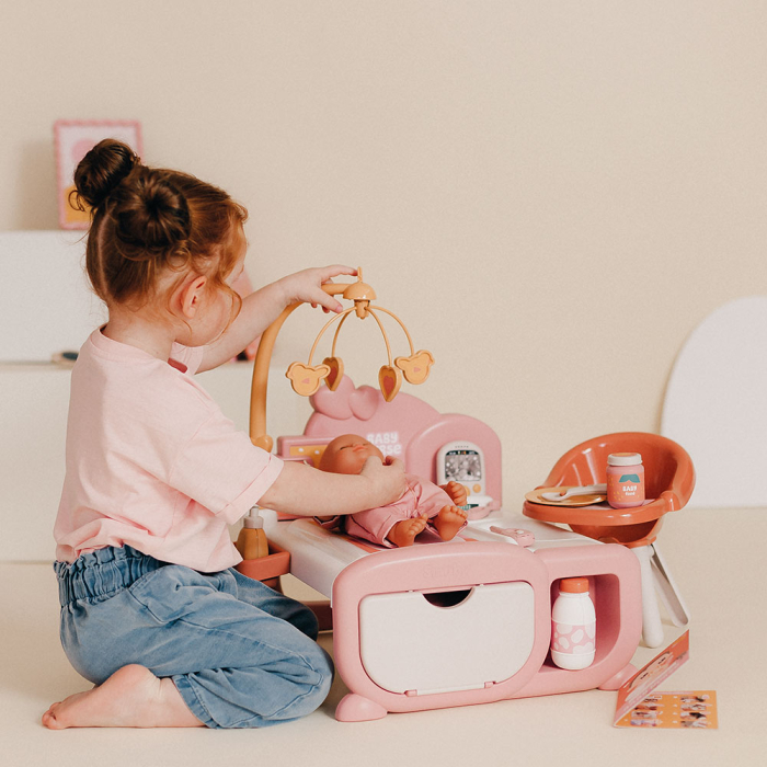 Centru de ingrijire pentru papusi Smoby Baby Nurse Cocoon Nursery 3 in 1 cu 16 accesorii [5]