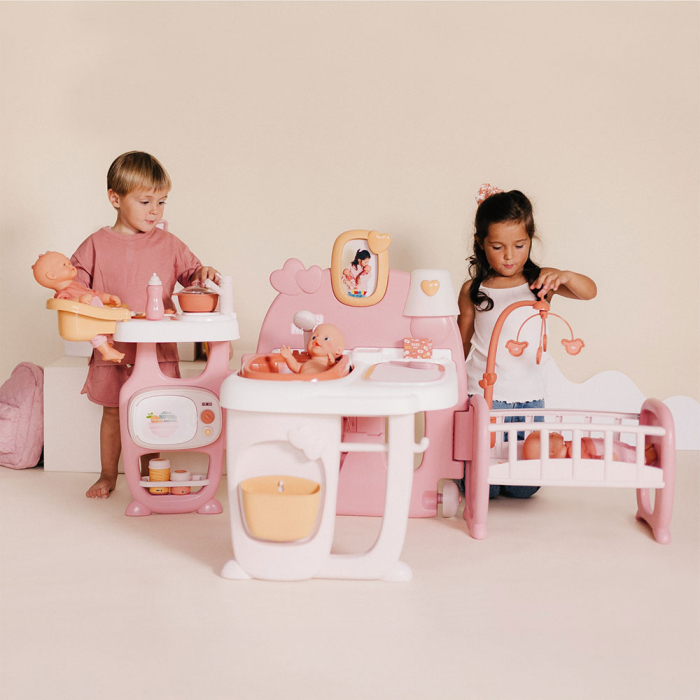 Centru de ingrijire pentru papusi Smoby Baby Nurse Large Doll`s Play Center cu 18 accesorii [6]