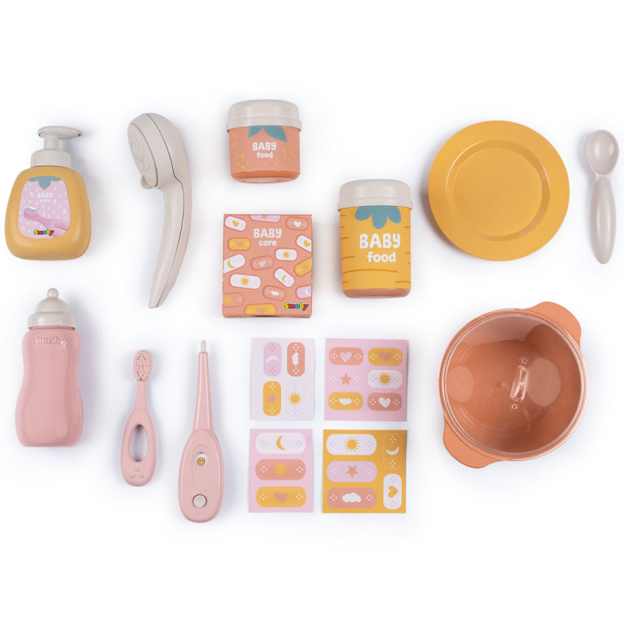Centru de ingrijire pentru papusi Smoby Baby Nurse Large Doll`s Play Center cu 18 accesorii [3]
