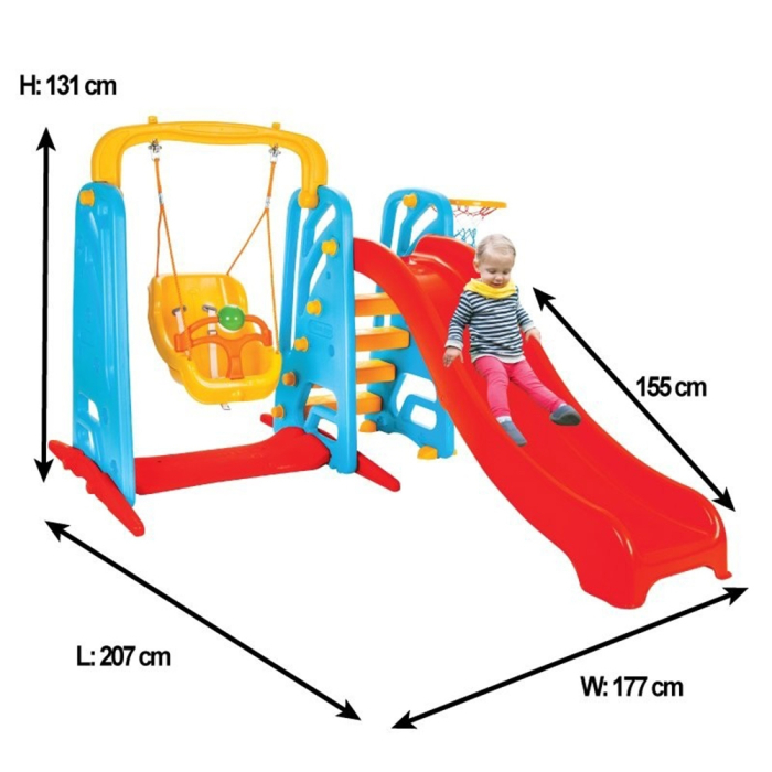 Centru de joaca Pilsan Cute Slide and Swing Set [4]