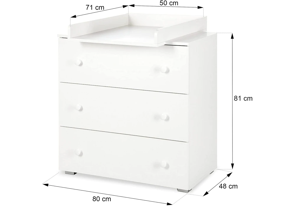 Comoda de Infasat Klups PAULA Alb [2]