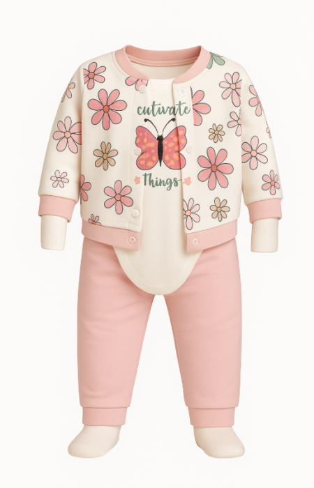 Costumas 3 piese, cu body, Fluturas [1]