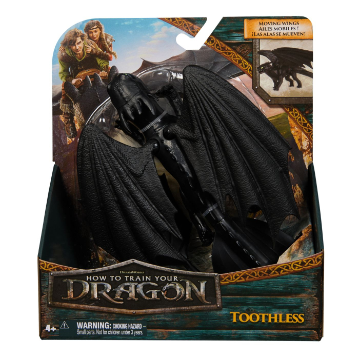 CUM SA ITI DRESEZI DRAGONUL FIGURINA DRAGON TOOTHLESS CU ARIPI MOBILE 20CM [1]