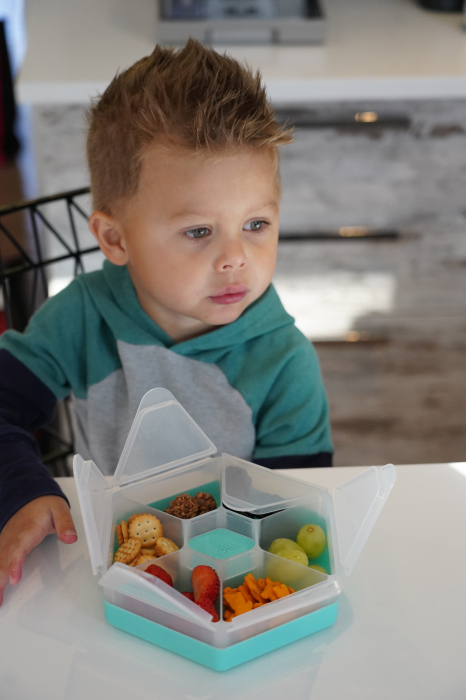 CUTIE SNACK HEXAGON SNACKLE 6 COMPARTMENTE, MELII, BLUE [7]