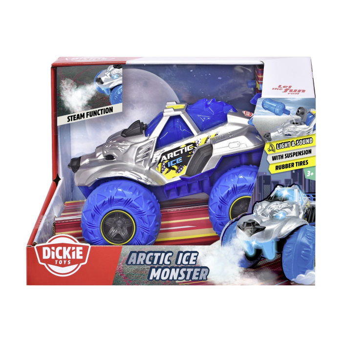 DICKIE MASINA DE TEREN ARCTIC ICE MONSTER CU LUMINI SUNETE SUSPENSII SI FUNCTIE ABUR 25CM [1]