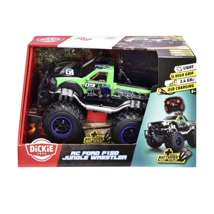 DICKIE TOYS MASINA CU TELECOMANDA FORD F150 RTR JUNGLE WRESTLER 30CM [2]