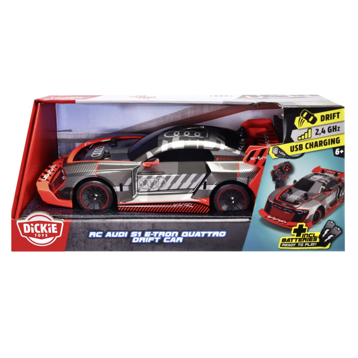 DICKIE TOYS MASINA DE DRIFT CU TELECOMANDA AUDI S1 E TRON QUATTRO 30CM [2]