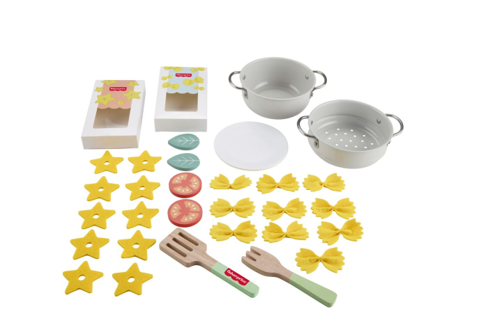 FISHER PRICE SET BUCATAR DIN LEMN OALE SI PASTE [9]