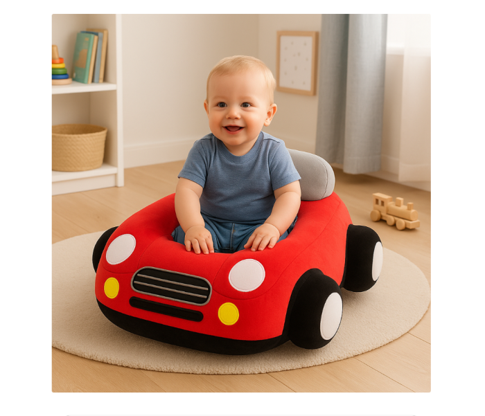 Fotoliu bebe, Masinuta, Rosu si Negru, Dimensiune 60 x 70 x 25 cm [2]