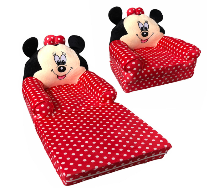 Fotoliu Minnie Mouse Plush 85 x 45 x 40cm, alb,cu bulinute [3]