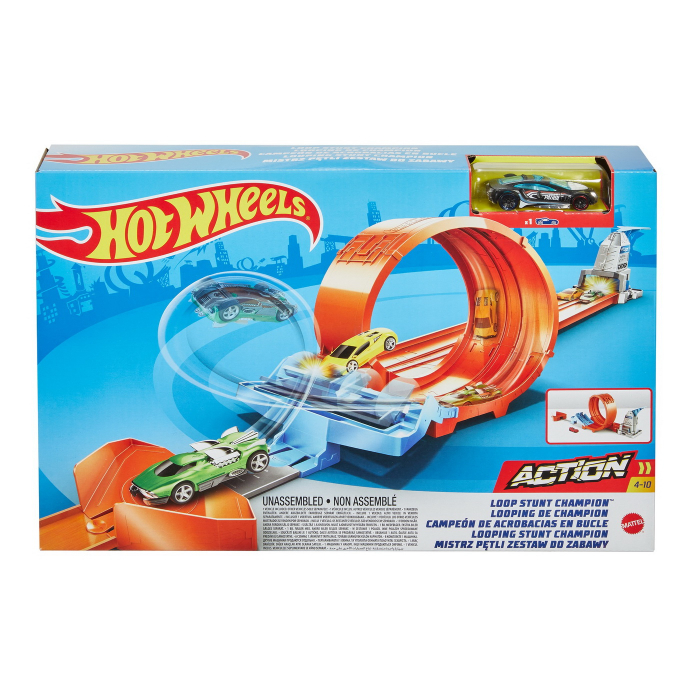HOT WHEELS CIRCUIT RAPID CU LANSATOR PENTRU CASCADORII SI MASINUTA EXCLUSIVA [1]