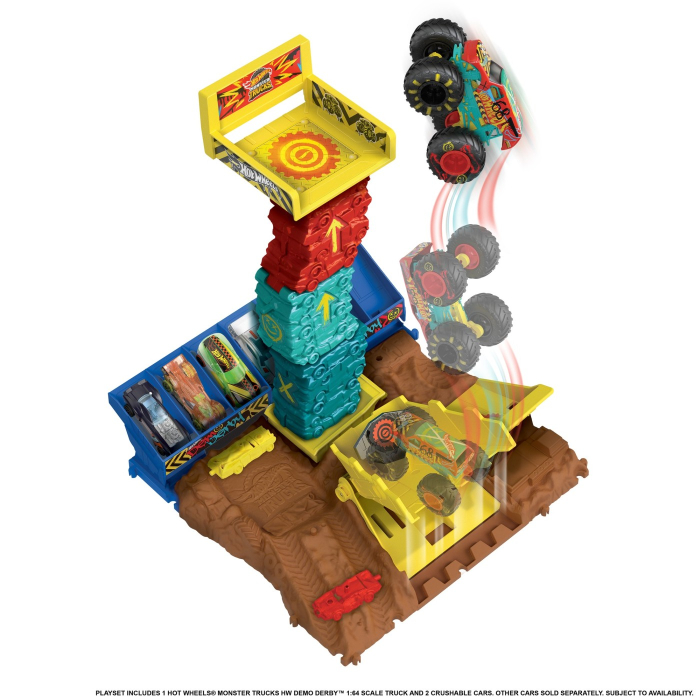 HOT WHEELS MONSTER TRUCK ARENA SMASHERS PROVOCAREA SARITURA CU MASINA [2]