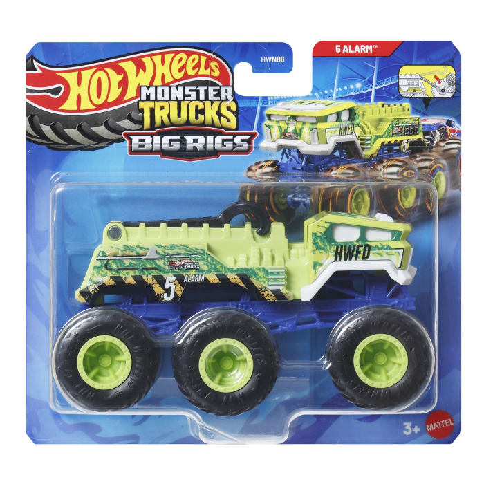 HOT WHEELS MONSTER TRUCK BIG RIGS MASINUTA METALICA CU 6 ROTI 5 ALARM SCARA 1 LA 64 [1]